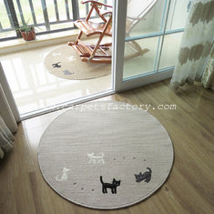 China Anti-Slip Washable Floor Mat With Cat Logo Floor Covering Carpet From Carpets Factory supplier