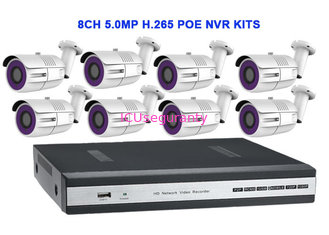 China 8CH 5.0MP H.265 POE NVR KITS With Waterproof Bullet IP IR Camera supplier