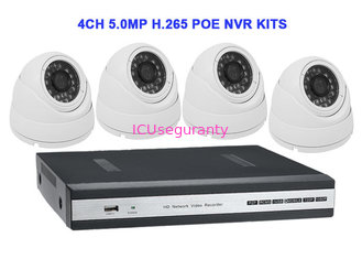 China 4CH 5.0MP H.265 POE NVR KITS With Dome IP IR Camera supplier