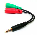 High quality 3.5mm Headset and microphone splitter cable