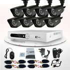 China Home Surveillance IP CCTV DVR Kit With 8 Cameras Support Network Transmission distributor