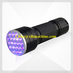 China Black/Blue Color Aluminum 395NM Blacklight 21 LED Ultraviolet Flashlight Lamp Torch supplier
