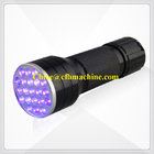 Black/Blue Color Aluminum 395NM Blacklight 21 LED Ultraviolet Flashlight Lamp Torch