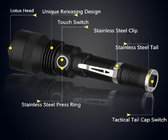 10W high power led torches CREE XML2 5 Modes 1200 Lumens Camp LED Lanternas 18650 Powered LED Flashlight with Clip