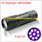 Waterproof Black Color Aluminum Alloy  Dry Battery Powered 395NM 9 UV LED FLashlight/Torch supplier