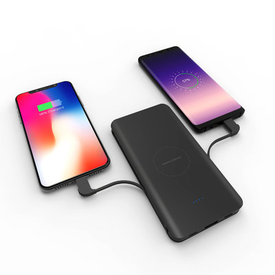 China WIRELESS POWERBANK with type-c and lighting cable 8000mAh,Qi Power Bank,Portable Power Bank Charger QI Wireless Charge supplier