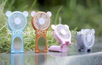 New Foldable USB Bear Mirror Cooling Fan Portable Rechargable Fashion Handheld Fan