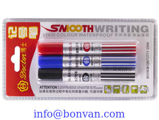 China dollar store selling blister card packing permanent marker pen supplier