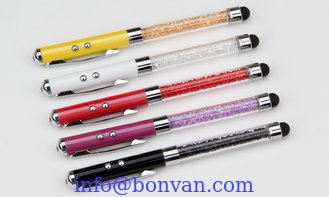 China fancy metal ball pen,fancy laser pen with touch tip,metal laser pen supplier