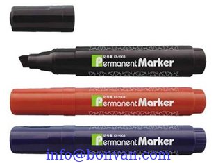 China plastic big permanent marker, plastic chisel point permanent pen supplier