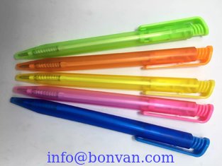 China Logo printed personalized stationery orange ball pen supplier