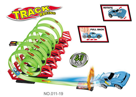China Children'S Toy Race Car Track Sets With Consecutive 11 Loops 360° Rotation supplier