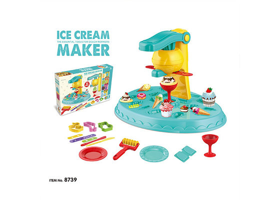 China Ice Cream Maker Dinosaur Park DIY Dough Arts And Crafts Toys Age 3 Toddler 23Pcs supplier