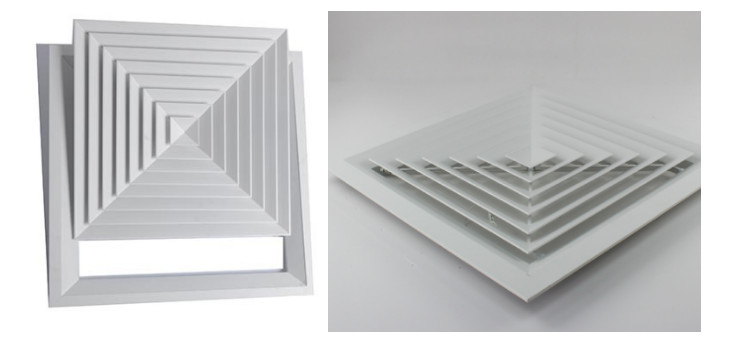 square ceiling diffuser with damper  square ceiling diffuser / aluminum linear slot air diffuser hvac system with damper