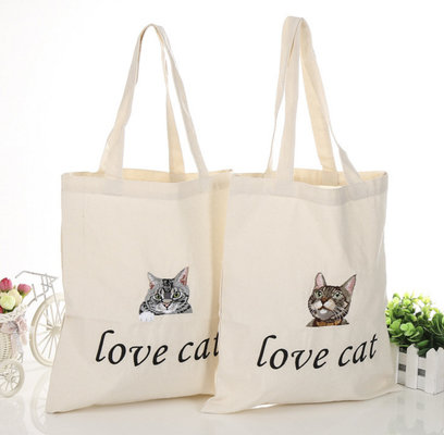 China China OEM Customize Print Letter Canvas Shopping Bag supplier
