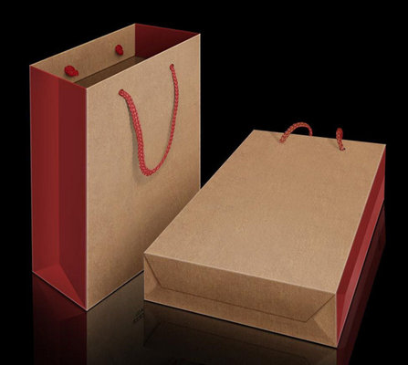 China Factory Wholesale Large Brown Custom Craft Reusable Rope Handle Paper Gift Bag with Logo supplier