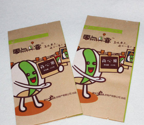 China Food Cartoon Kraft Food Paper Bag ,Cartoon Handle Gift Paper Bag Brown Paper Bag With Logo Printing supplier
