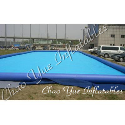 Blue Outdoor Inflatable Pool IP17 0.6mm / 0.9mm For Entertainment Center(CYPL-1506)