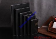 A4,A5,A6 PU leather notebook with embossing,office supply,black leather notebook