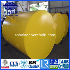 Cylinder steel type Mooring Buoy, Yellow Painted steel structure Mooring Buoy