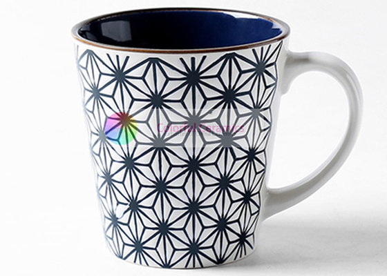 China handcrafts ceramic mugs  custom made coffee mugs silkscreen gold rim кружка с кофе despulpadora de cafe tasse de café supplier