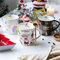 breakfast ware christmas ceramic lovely mug gold decal coffee cup milk mug water mug homeuse mug supplier