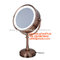 7 inch makeup mirror with LED light/7" portable standing mirror stand mirror