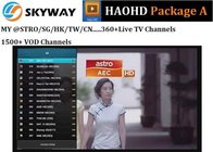 HAOHD IPTV Malaysia Package A with live tv and vod ch include Chinese Malaysia Singapore indian for android tv box