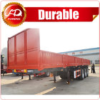 40ft 60 ton Tri-axle Semi Sidewall Flatbed Trailer , Flatbed Trailer with Side Wall detachable