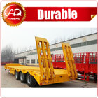 Heavy duty 3 axles low flatbed trailers lowbed semi trailer 60 ton to 100tons low bed trailers for sale