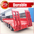 2/3/4 Axles Low Bed Flat Trailer with 45T Capacity / Tire Appeared & ramp; Covered Flat Deck Optional