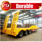 2/3/4 Axles Low Bed Flat Trailer with 45T Capacity / Tire Appeared & ramp; Covered Flat Deck Optional