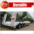 CIMC 60t heavy duty excavator transport tri-axle low bed semi trailer