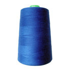 Blue / Red / White spun polyester sewing Thread , Colorful Sewing Machine Threads