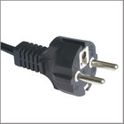 VDE European type F power cord with CEE7/7 straight plug