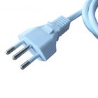 Brazil white Power cable with INMETRO plug, Brasil home appliance power supply cords