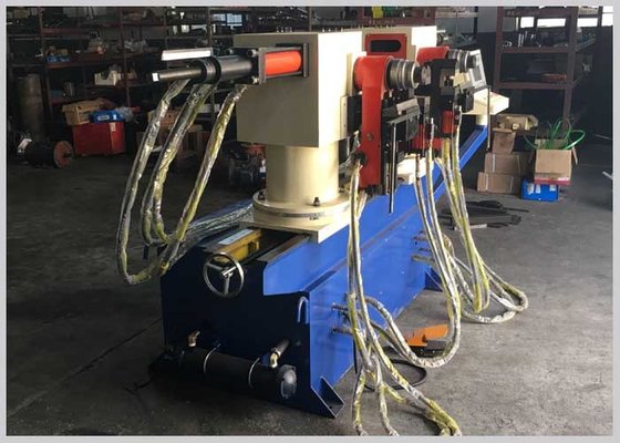 China Hydraulic Double Head Pipe Bending Machine 220v / 380v 5.5kw Max Bending Radius 200mm supplier