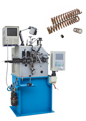 China Automatic Oiling CNC Spring Coiler , Fast Debug Flat Spring Manufacturing Machine supplier