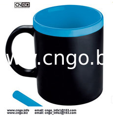 China Certification SGS/CE Ceramic Chalk Mug with handle Leaving a message.by chalk cup china write news ceramic mug supplier