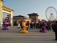 new amusement park game mahcine 360 degree rotating gold hunter interactive laser gun robot battle king robot  for sale