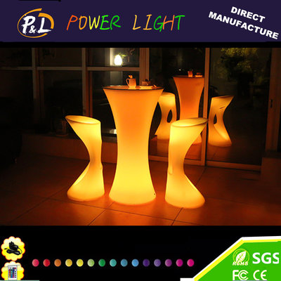 Bar Furniture Rechargeable LED Poseur Table