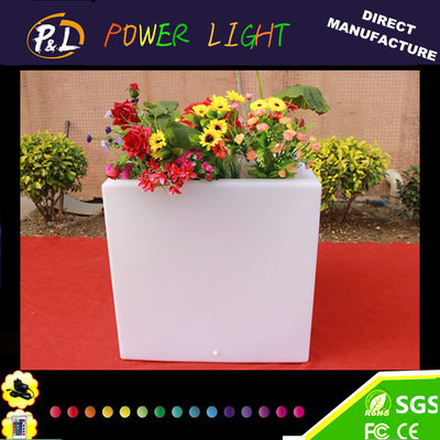 LED lighted Color Change Outdoor Garden Furniture LED Cube Flowerpot