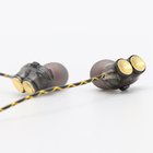VIDAR Dual Drivers Speakers necklace Earphones with Mic Suitable for iPhone and Android Devices Silver & Gloden colors