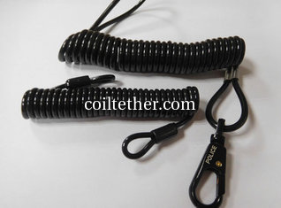 China Black classic coil tether for protecting tools customer need OEM cord/coil dia hot sales supplier