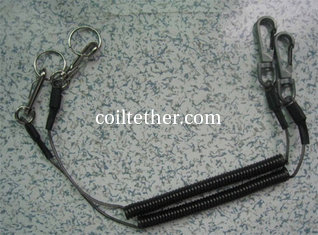 China 1.8m Long Quality Real Steel Coil Spiral Cord Tool Lanyard Holder to Help Prevent from Hitting supplier
