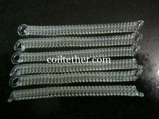 China High Quality Pure Clear TPU Spring String Coil Leash Ready for Attachment supplier