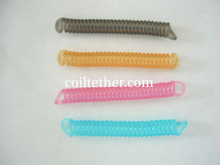 China Small Slim Translucent Variety Colors Customized Size Stretch Coil Lanyard Sections supplier