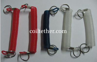 China Solid Black/Red/Clear Bungee Spiral Key Ring Holders Cheap Price OEM Making supplier