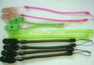 China Classic Type Slim Expanding Key Coil Chain w/Alligator Clip and Cell Phone Loop supplier