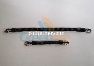 China Custom Special Length Spring Key Chain w/ Screw Fixed Hooks Connecting Spiral Ropes supplier